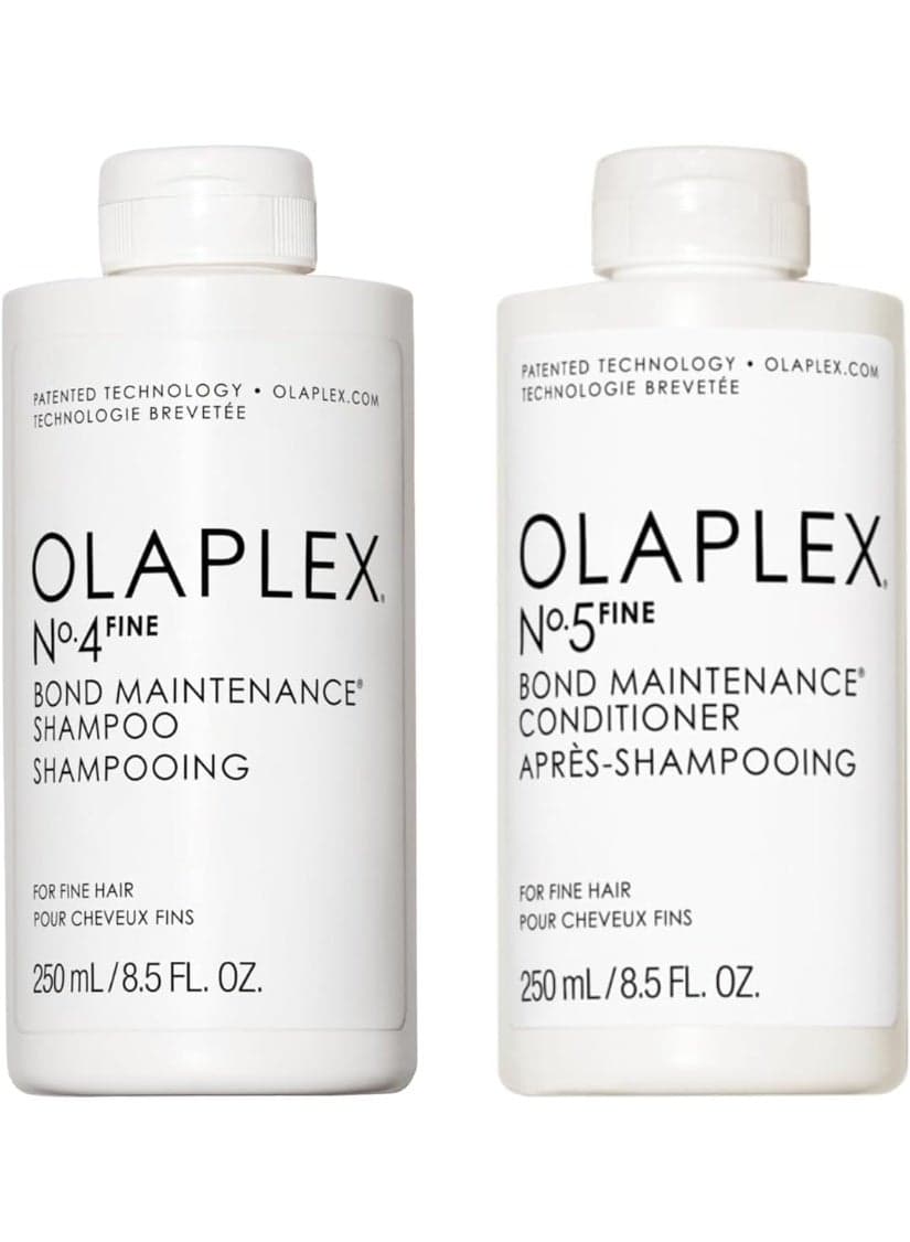 No.4 FINE Bond Maintenance Shampoo and No.5 5FINE Bond Maintenance Conditioner Bundle, for Fine Hair, 250ml Each