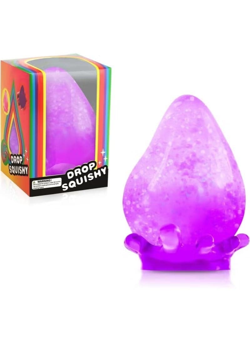 Dream Drop - Sensory Squeeze Toy with Dreamy Smooth Squeeze-Purple