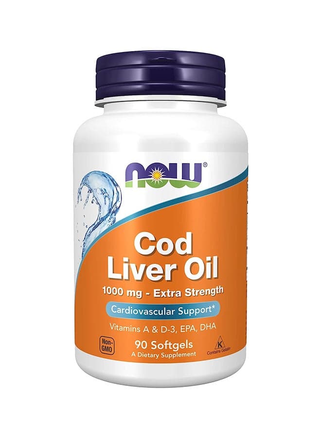 Cod Liver Oil Extra Strength 1000 mg 90 Softgels