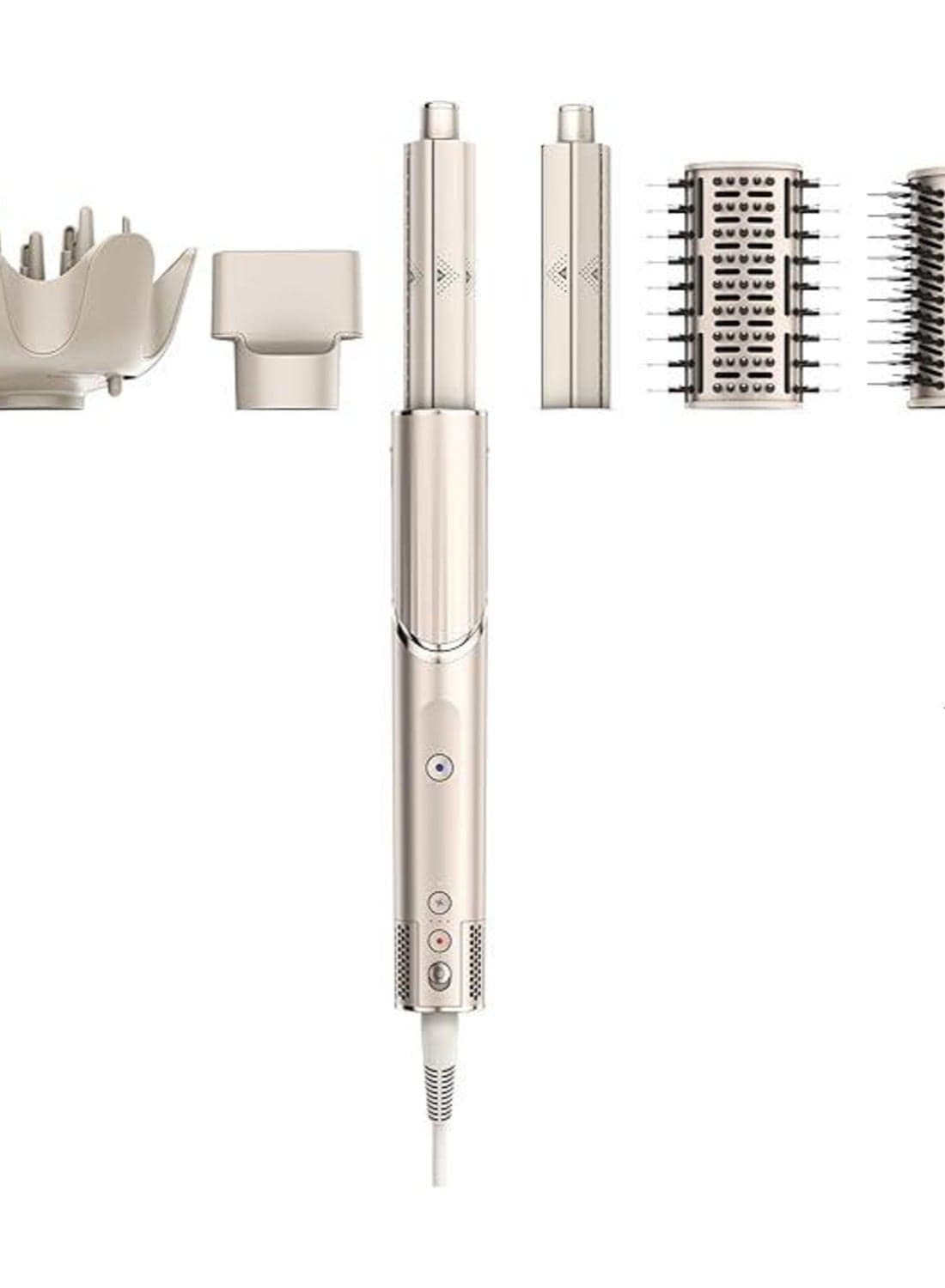 Shark FlexStyle Air Styling & Drying System, Powerful Hair Blow Dryer & Multi-Styler With Auto-Wrap Curlers, Curl-Defining Diffuser, Oval Brush, & Concentrator Attachment, Stone (Silk), HD441SLME