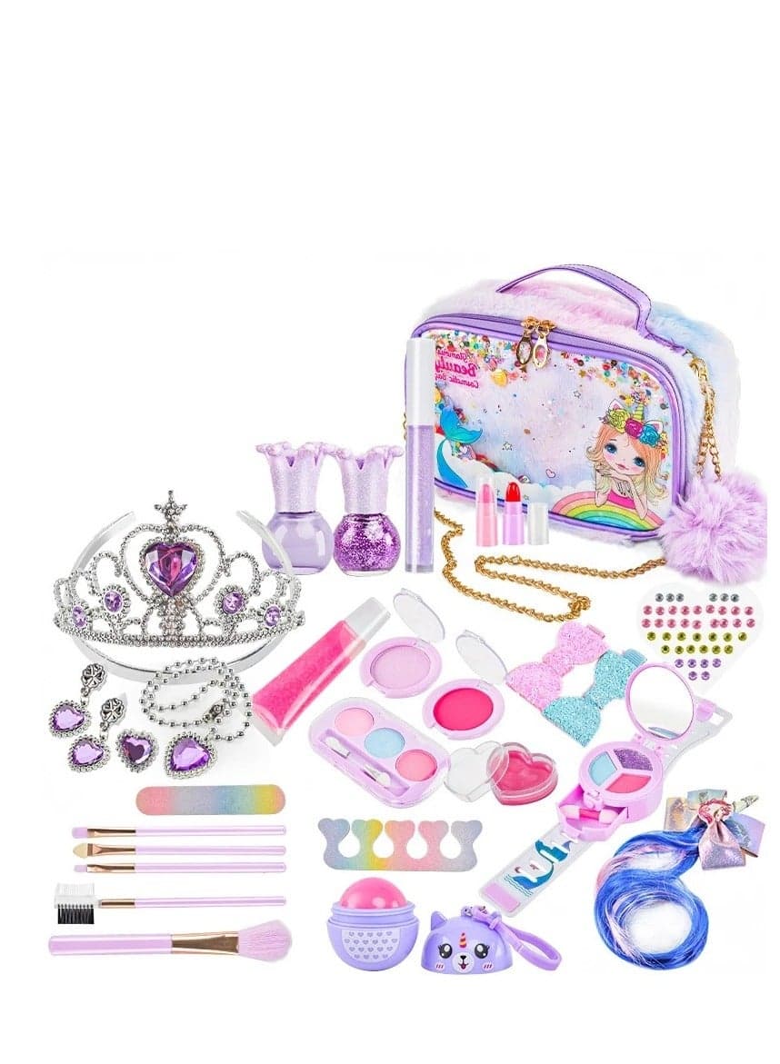 Kids Makeup Kit for Girls, Unicorn Makeup Set, Real Washable Make up Kit for Little Girl Princess Toddler Makeup for Kid Birthday Gifts Unicorn Toys for Girls