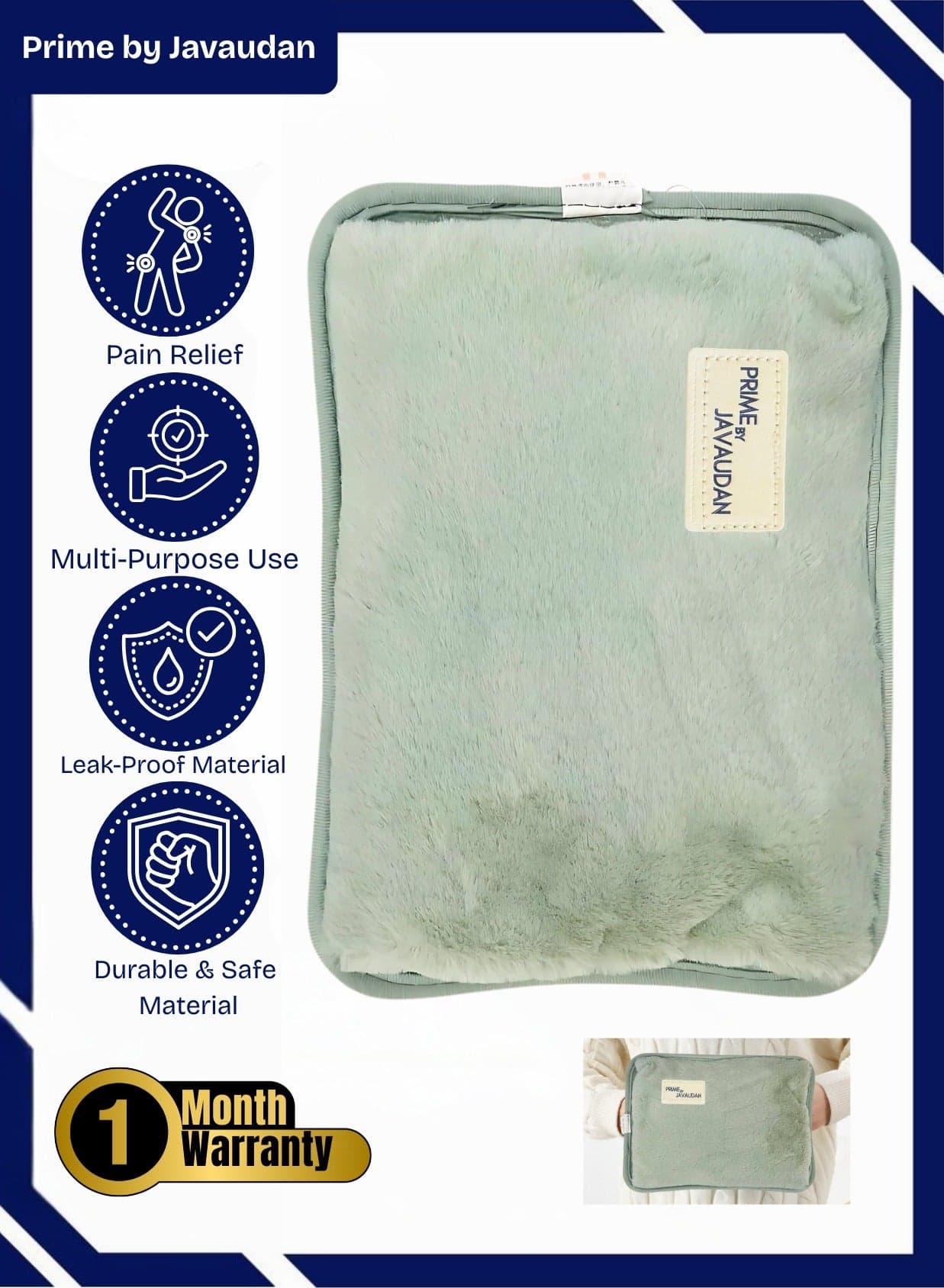 Rechargeable Electric Hot Water Bag with Fleece Cover | For Cramps, Neck & Shoulders Pain, Hot Therapy For Cold Hands & Feet