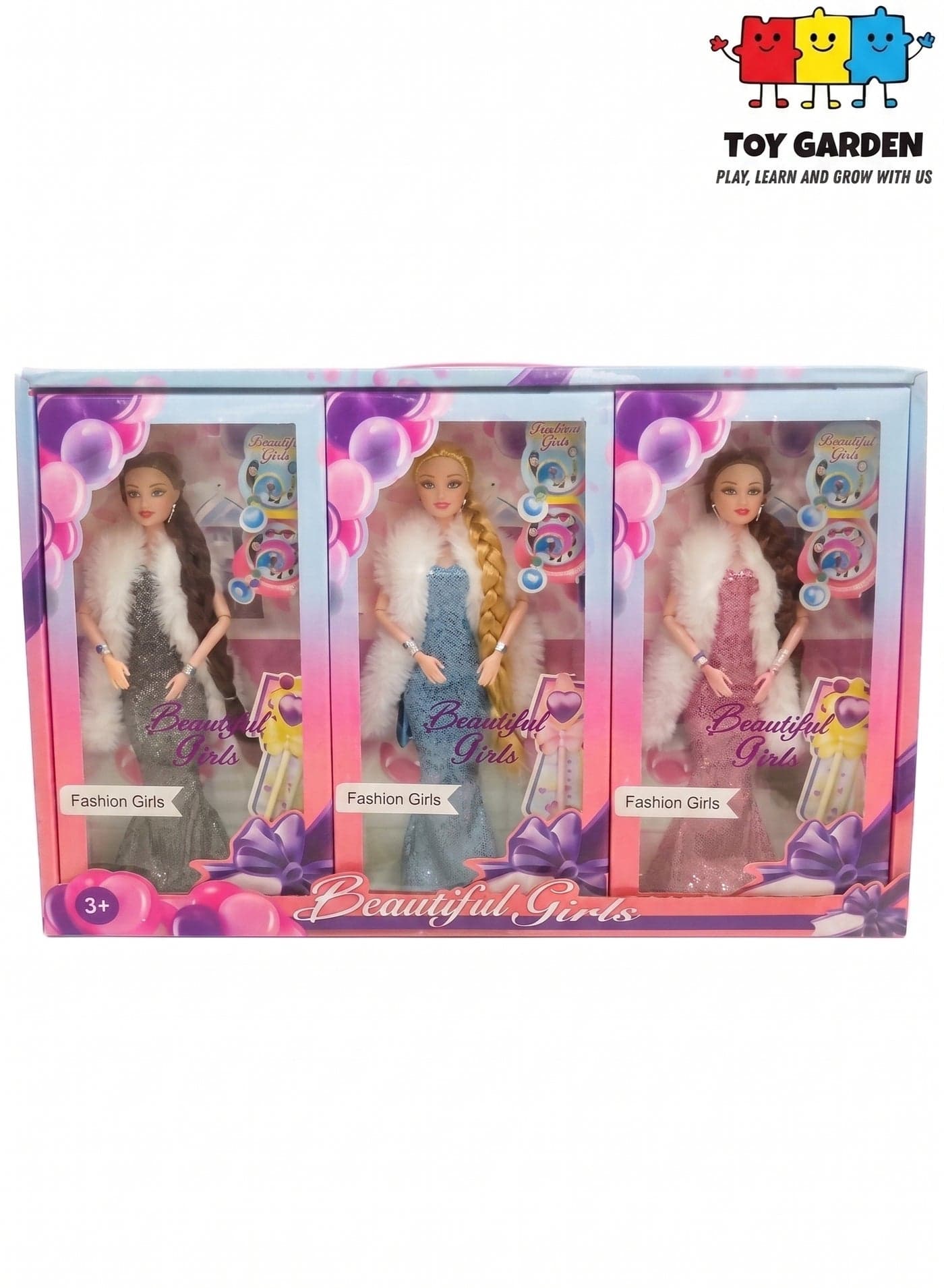 Pack of 3 Princess Dolls – Enchanting Playtime Companions for Imaginative Adventures | Perfect Gift for Young Girls