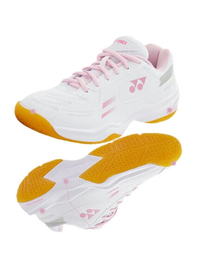 Children'S Badminton Shoes, Youth Breathable Sports Shoes, Shb220Jrcr, White/Pink, Size 36