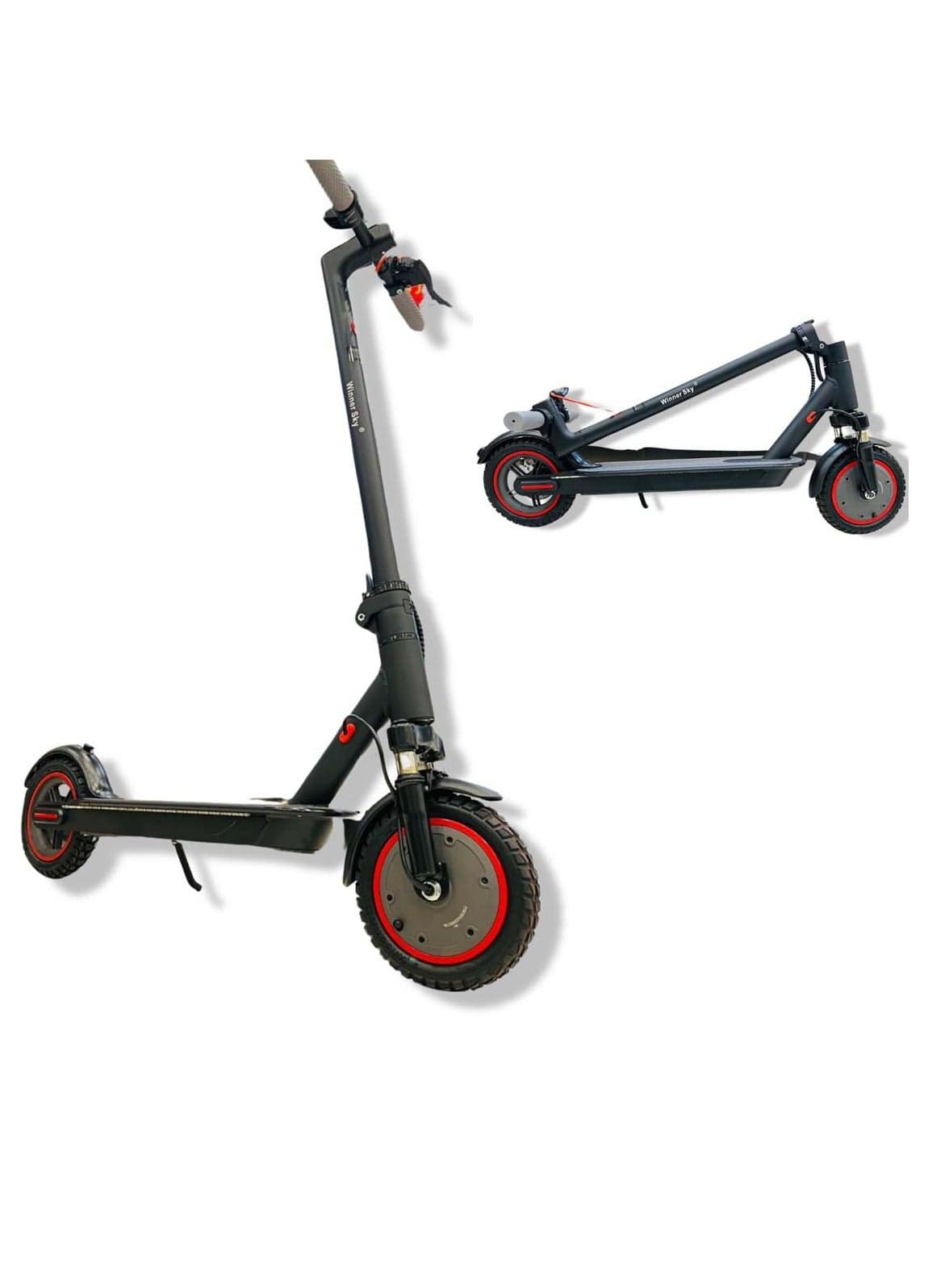 Electric Scooter with 350W Motor, 35KM/H Speed, Front Suspension, Bluetooth & Light Black