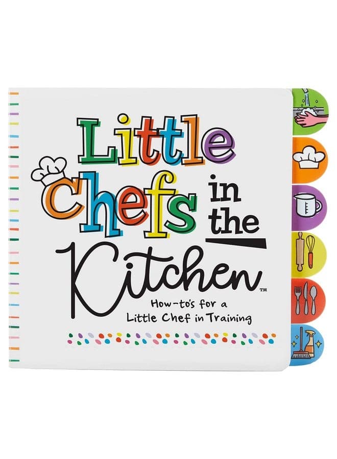 C.R. Gibson BBBT-24941 Kids in The Kitchen Tabbed Board Book for Toddlers, 6 Pages and 7.5" x 7.5", Multicolor