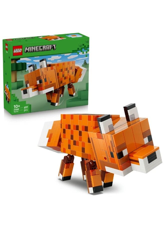 Minecraft The Fox Toy - Gaming Decor Gift 21588 (Age 10+, 497 Pieces)