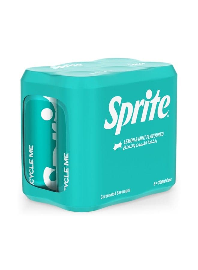 Lemon and Mint Carbonated Soft Drink Can Pack