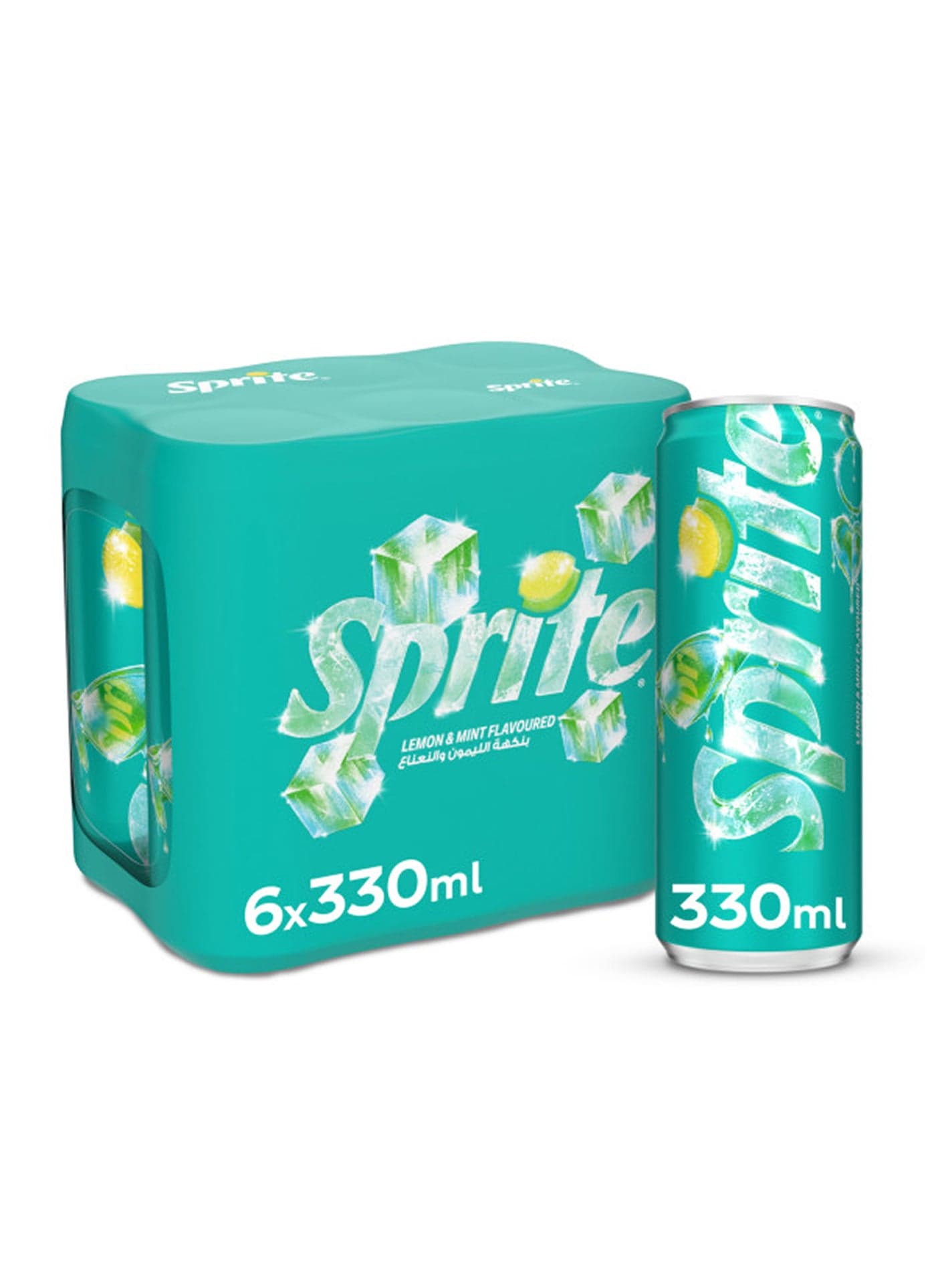 Lemon and Mint Carbonated Soft Drink Can Pack
