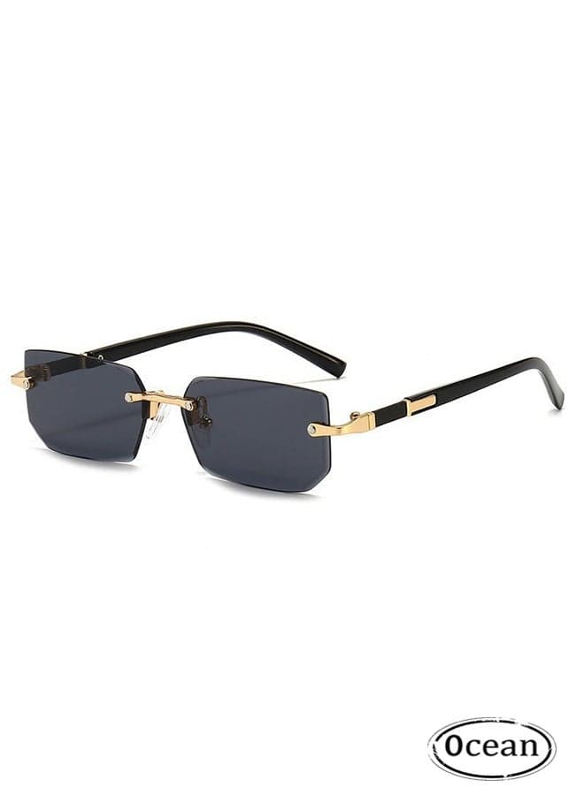 New Rimless Fashion Trend Sunglasses Personalized Sunglasses UV Protection Unisex