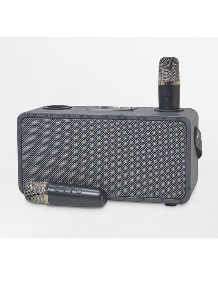 Magic Star Pulz Mini Karaoke WJ-A810 with 2 Wireless Microphones - Grey