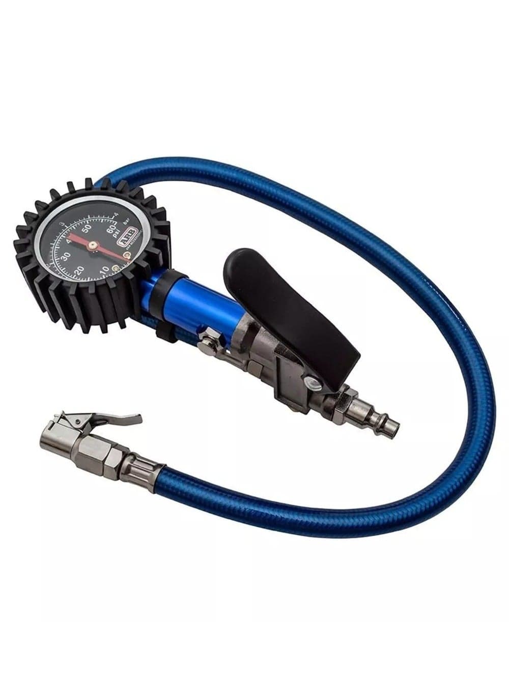 ARB Analog Tire Inflator Gauge with Braided Hose and Air Bleed Button - ARB605A