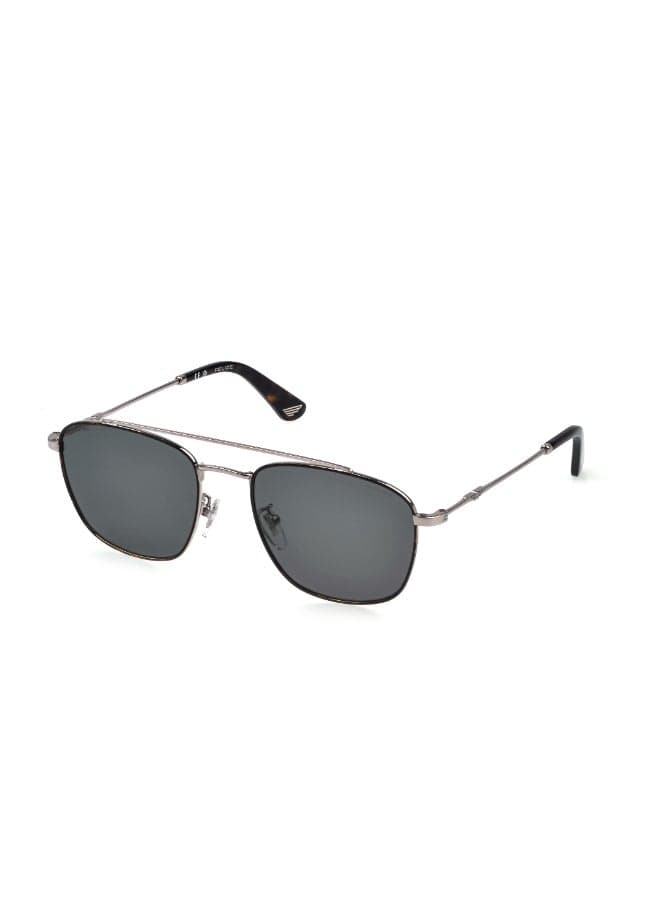 Police Navigator Full-Rim Sunglasses ORIGINS LITE 2 SPL996V Palaldium and havana Frame, Polarized grey/green Lenses