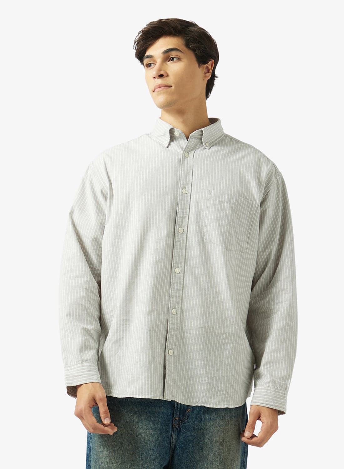 Linen Blend Casual Long Sleeve Shirt