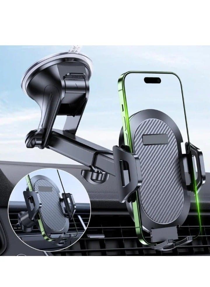Car Phone Holder, Mobile Holder For Car Long Arm Phone Holder Car for Dashboard Windshield Air Vent【Heat-Resistant Strong Suction Cup】Car Mobile Holder Compatible with All Smartphones