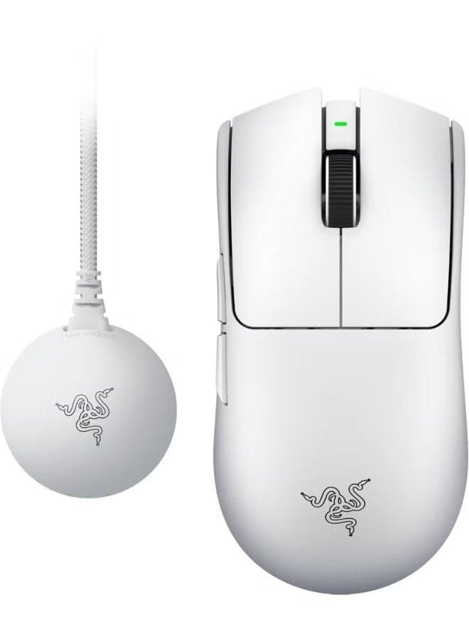 Razer Viper V4 Pro Wireless Esports Gaming Mouse: Symmetrical, 50g Lightweight, 8K Polling, 50K DPI Optical Sensor, Gen-4 Optical Switches, 6 Programmable Controls, HyperSpeed Wireless - White