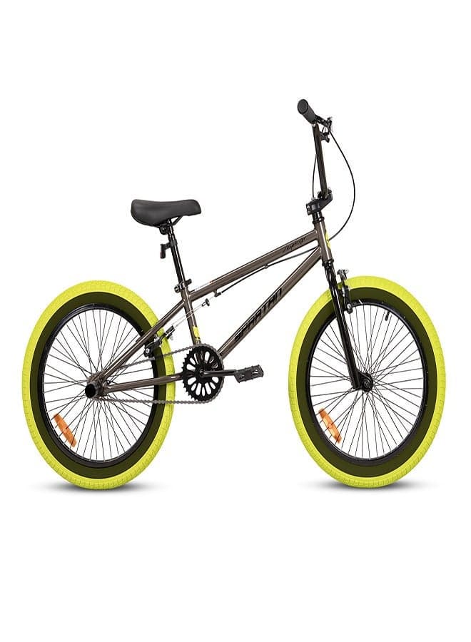 ZEPHYR Freestyle BMX Bike | 20 Inch Wheel Size | Single Speed | Grey Color