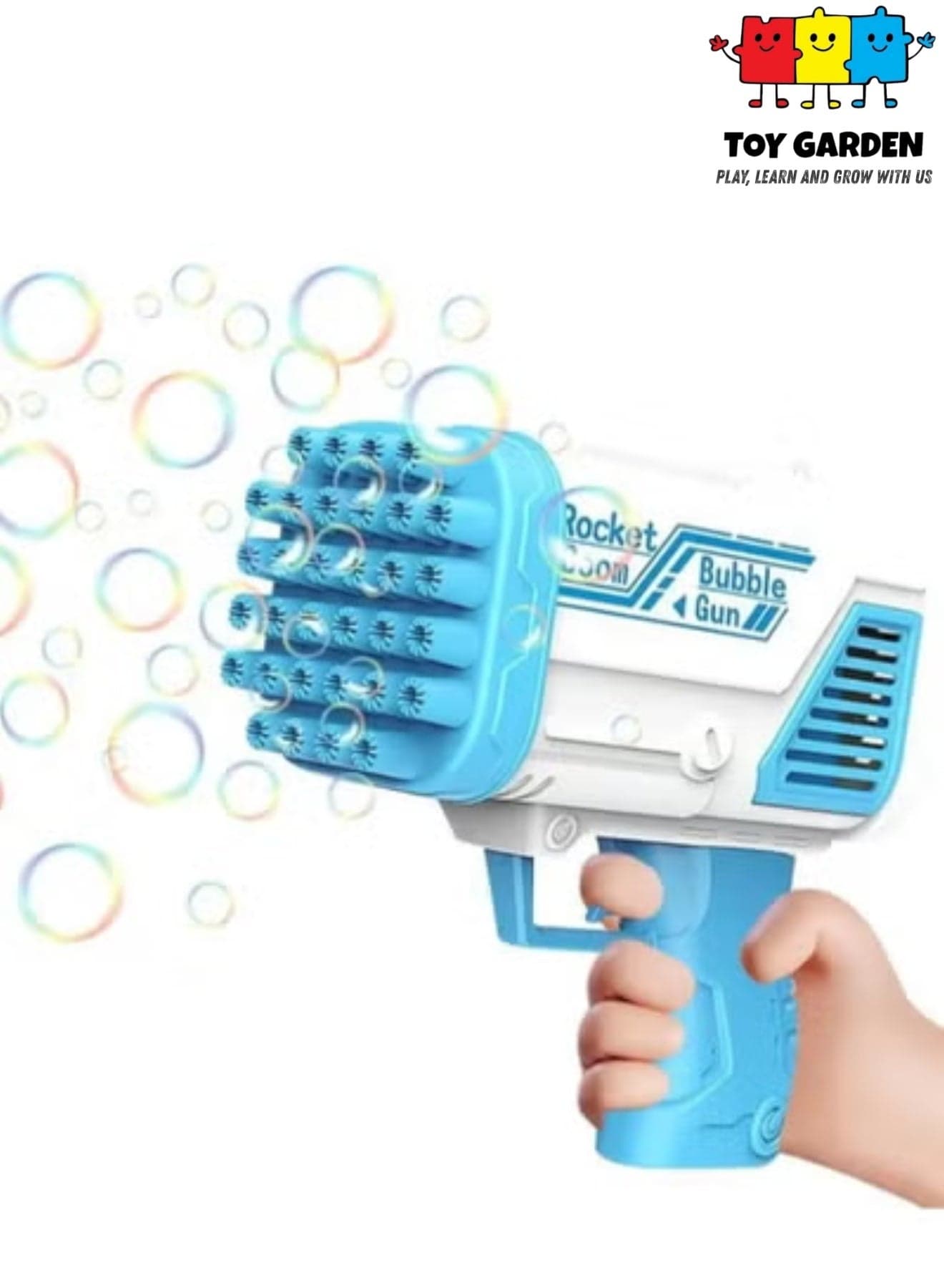 36-Hole Electric Bubble Gun for Kids – Bubble Machine with Soap Solution, Indoor & Outdoor Toy for Toddlers and Girls