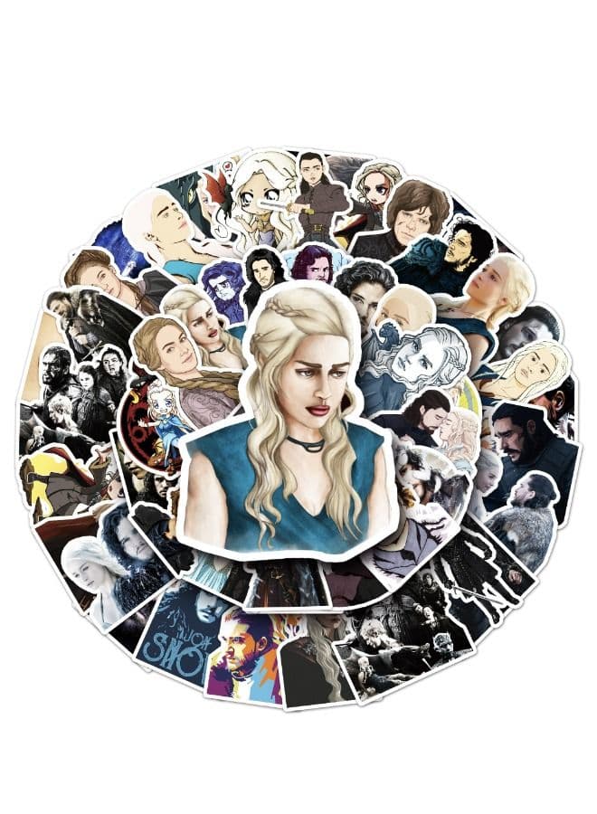 50-Piece Game Of Thrones American TV Series Doodles Sticker Set
