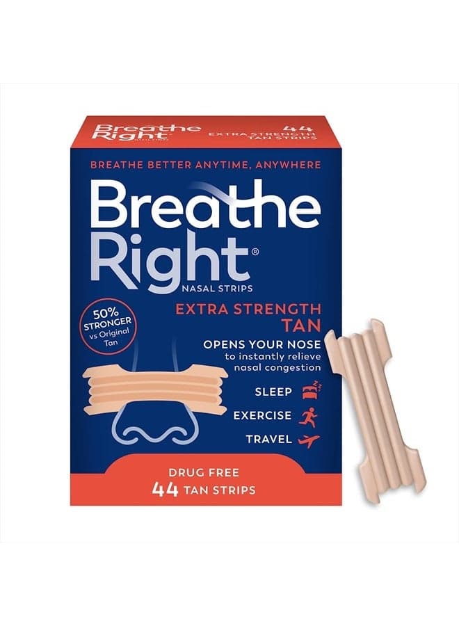 Nasal Strips Extra Strength Drug-free Snoring Solution And Instant Nasal Congestion Relief 44ct Packaging My Vary
