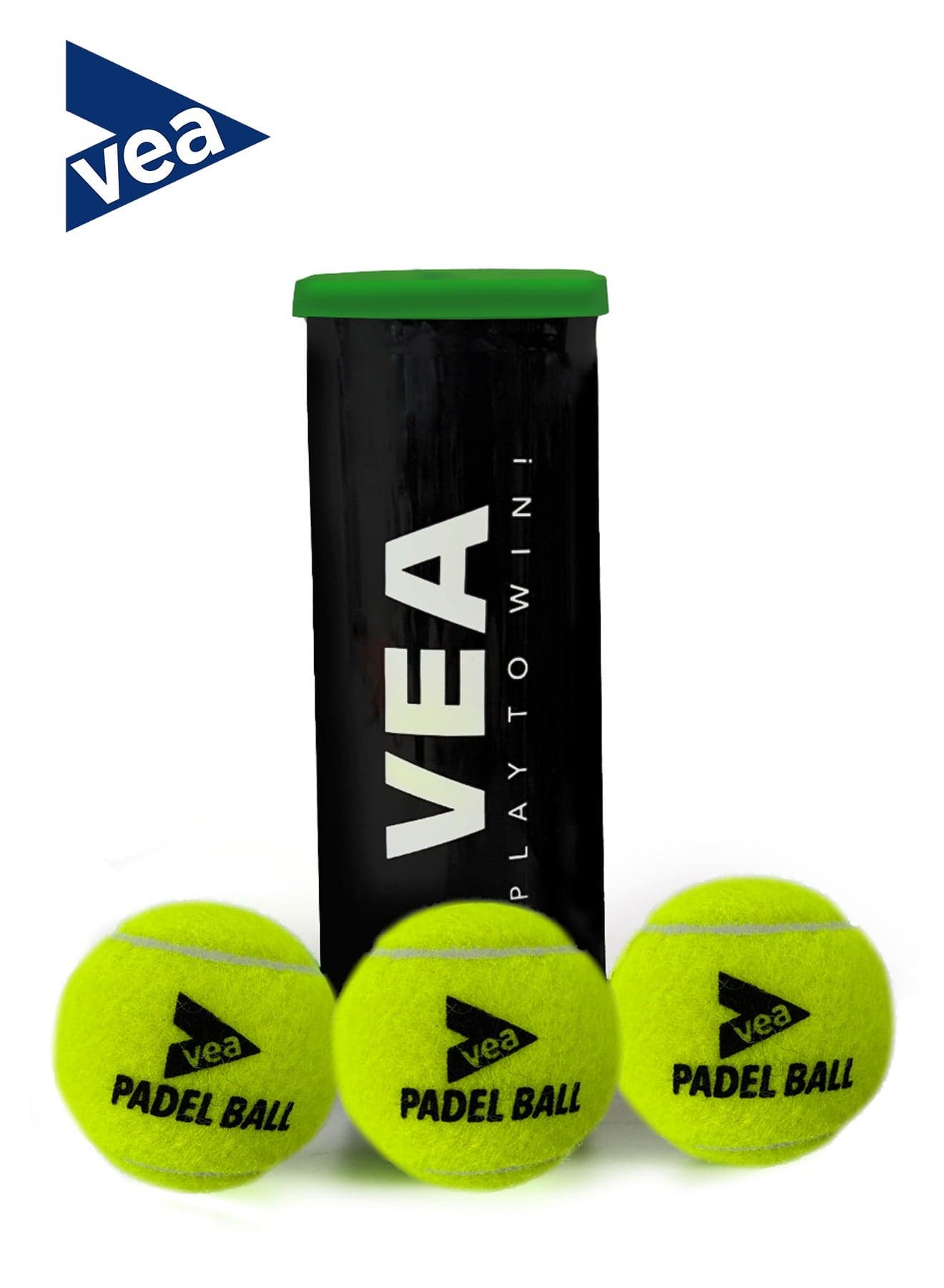 VEA Padel Balls – Premium Pressurized Padel Balls for – Long-Lasting Bounce, Durable Felt –01 Tube