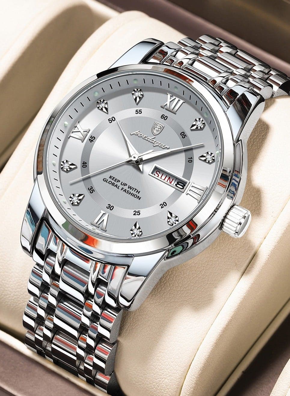 Watches for Men ,Waterproof Luminous Men's Watch Quartz-Case 41mm