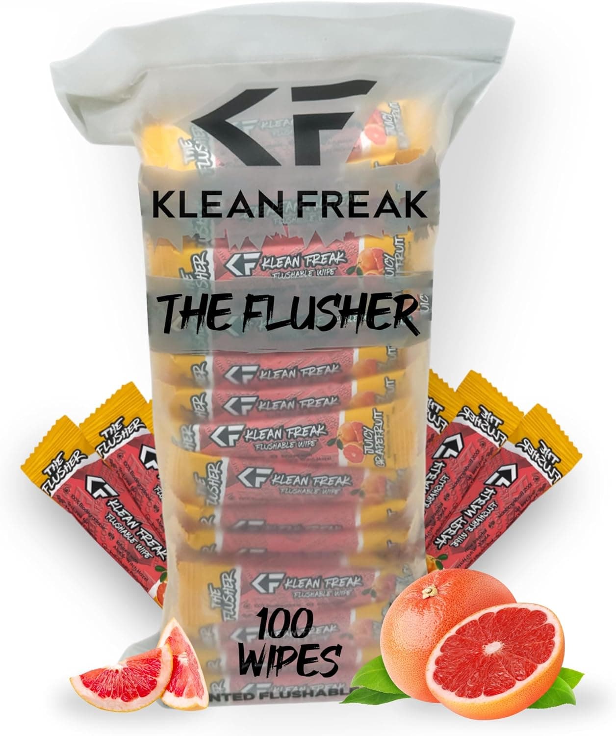 Klean Freak - The Flusher wipes - 100 Pack Juicy Grapefruit