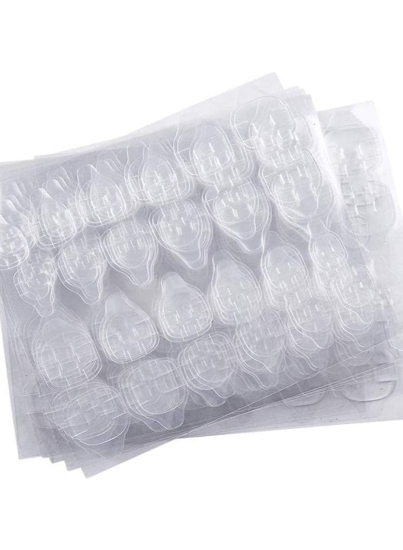 ORiTi 10 Sheets (240pcs) Double-Side Nail Adhesive Tabs, Kalolary Nail Glue Stickers False Nail Jelly Gel Glue Tabs Nail Glue Transparent Flexible Adhesive Nails Tab for Manicure (10 Sheets)