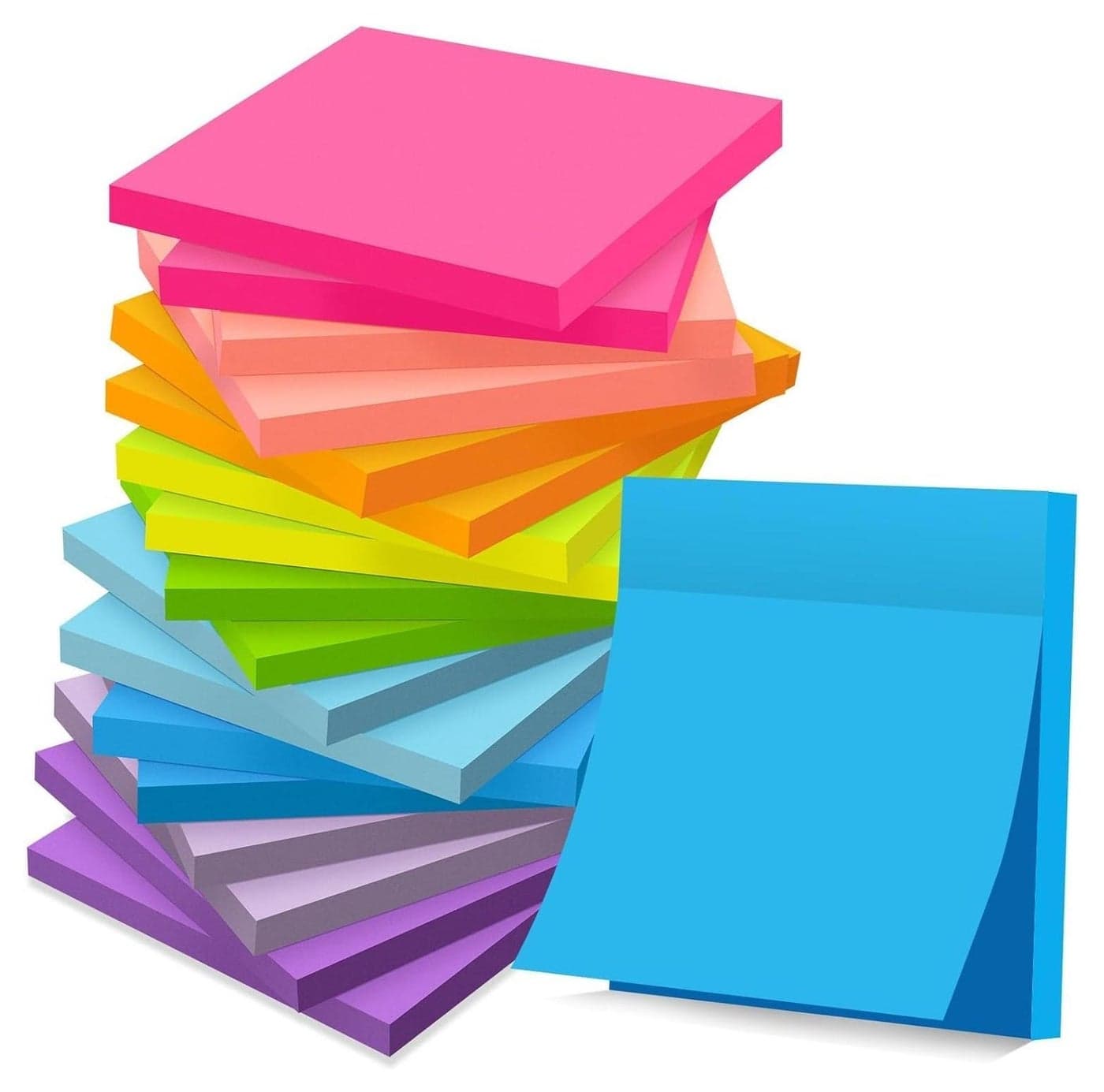 Sticky Notes 76mm x 76mm – 500 Sheets – Self Adhesive Sticky Pads for Office, School, Home & Study – Strong Stick Notepads for Planner, Reminder, To-Do List – Writable Paper Notes for Desk & Organizer