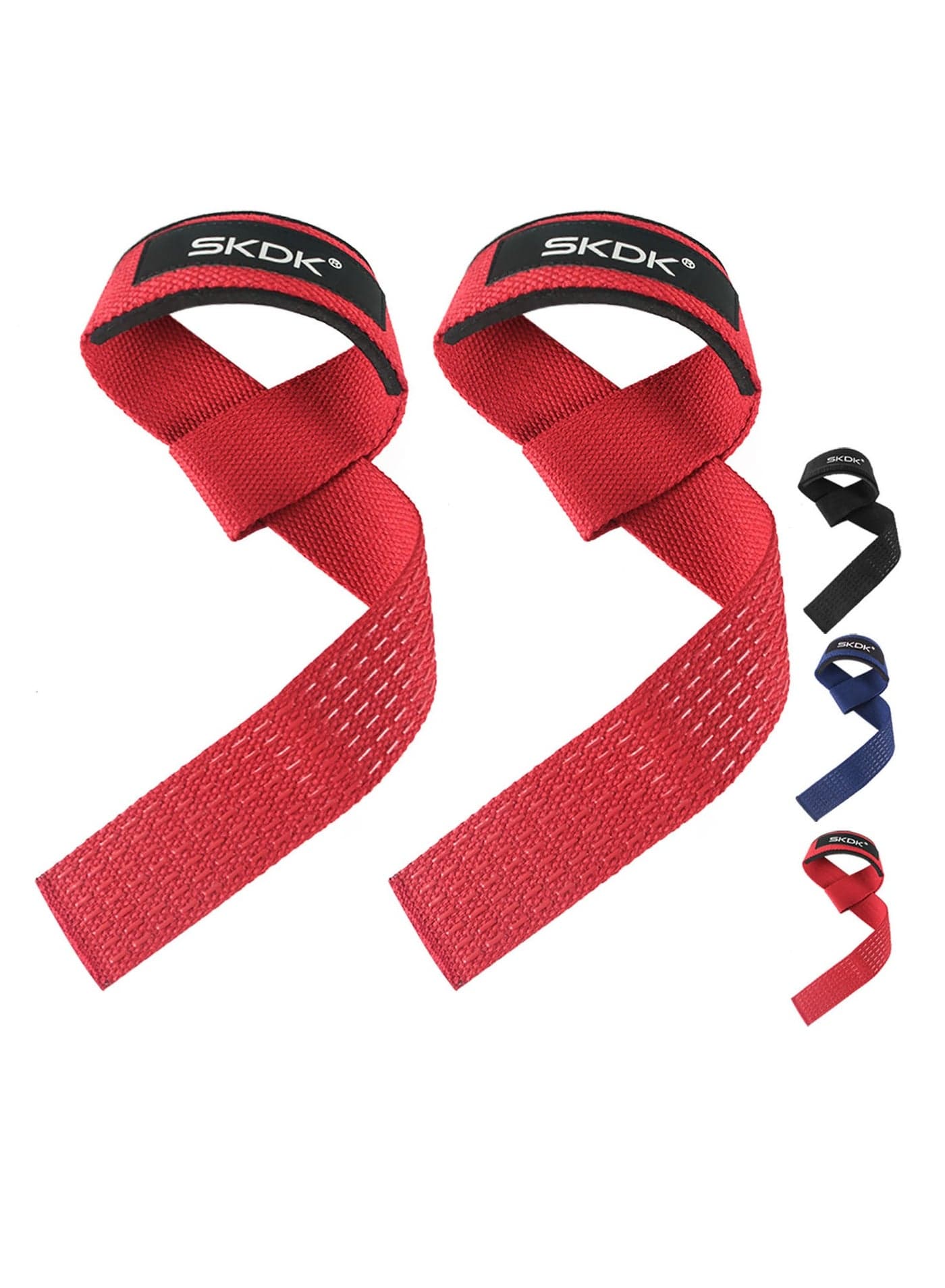 Non-Slip Silicone Lifting Straps, Straps for Gym, Weightlifting, Wristbands Gym Straps for Gym Women, Men, Weightlifting, Bodybuilding, Strength Training(Red)