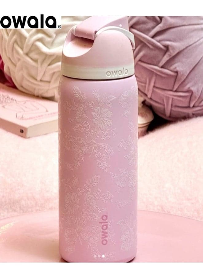 Owala 24OZFreeSip 710 Insulated Stainless Steel Water Bottle with Straw – Insulated Water Bottle Keep Cold 24H, Leak-Proof