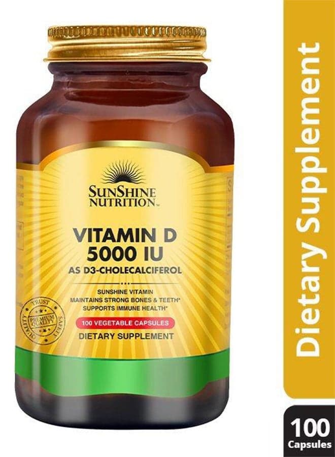 Vitamin D3 5000 Iu Veg Cap 100 Ct-08432