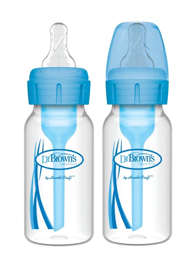 4 Oz/120 Ml Anti-Colic Pp Narrow Options+ Bottle, 0M+, Blue, 2-Pack