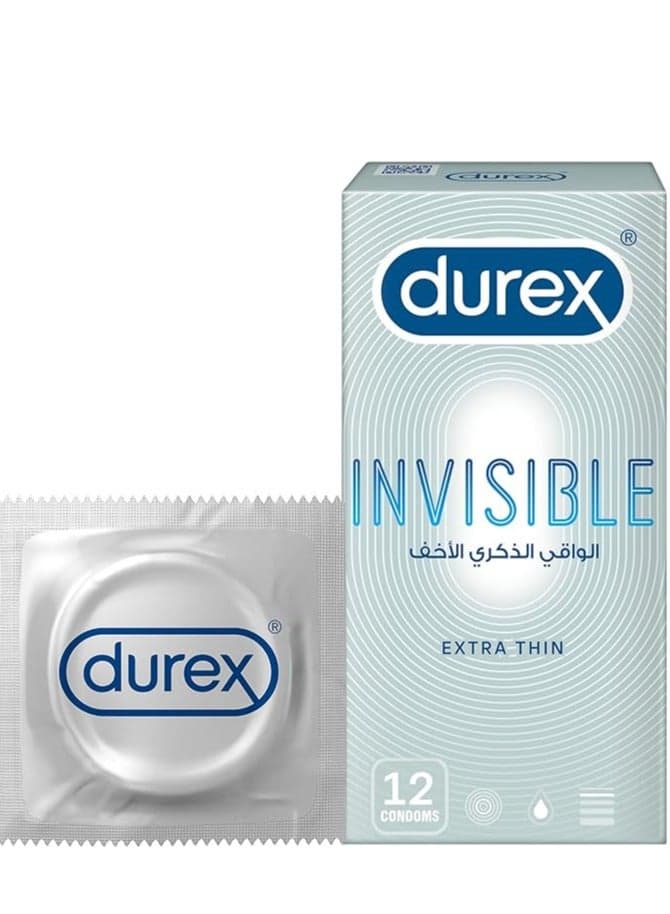 Invisible Extra Thin Condoms Pack Of 12