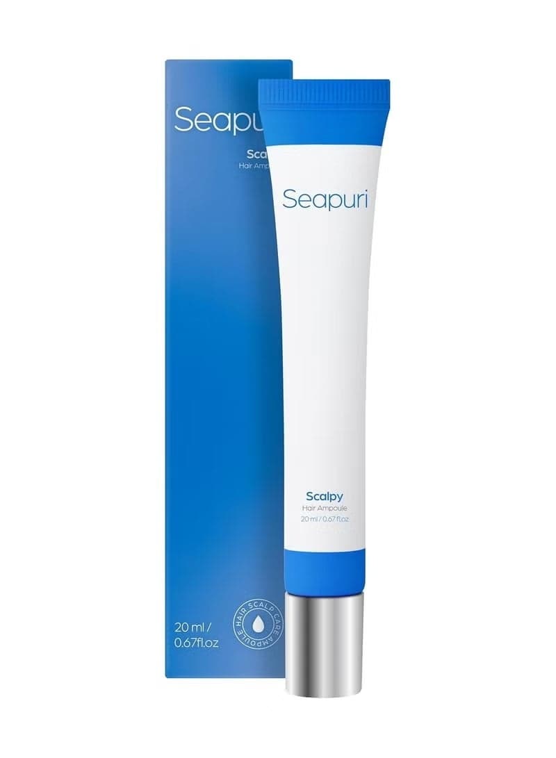Seapuri Scalpy Hair Ampoule for Hair Loss & Thinning | Scalp Massager Treatment | Hair Growth Serum w/Salicylic Acid, Menthol, Dexpanthenol | Non-Greasy, Lightweight | Exfoliate Dandruff