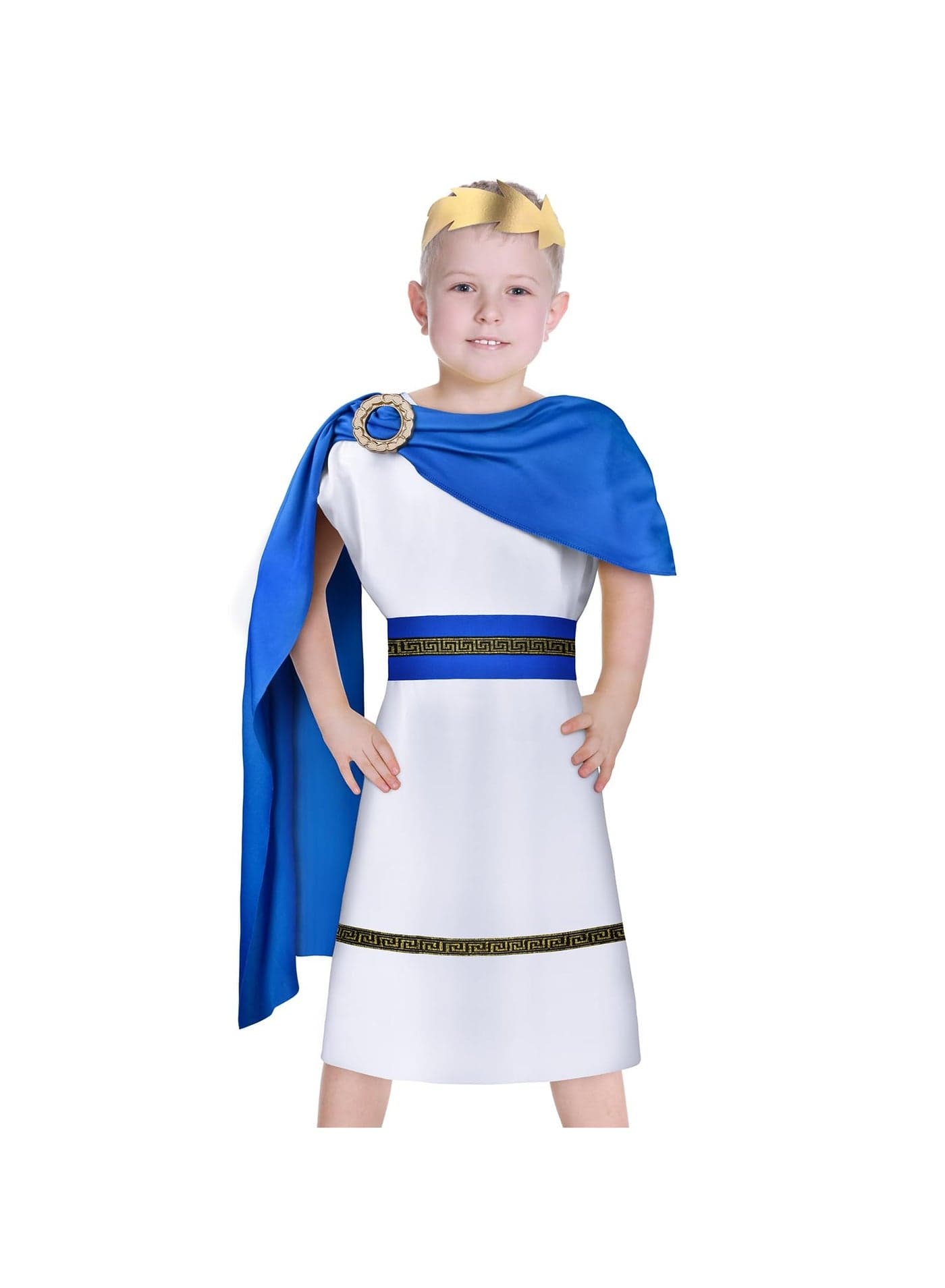 KOWVOWZ Greek Toga Costume for Kids Boys, Ancient Roman Dress Greek, God Costume Greece Mythos Philosopher Rome Nobility Cosplay, Roman Greek Costumes for Boys Themed Party Cosplay