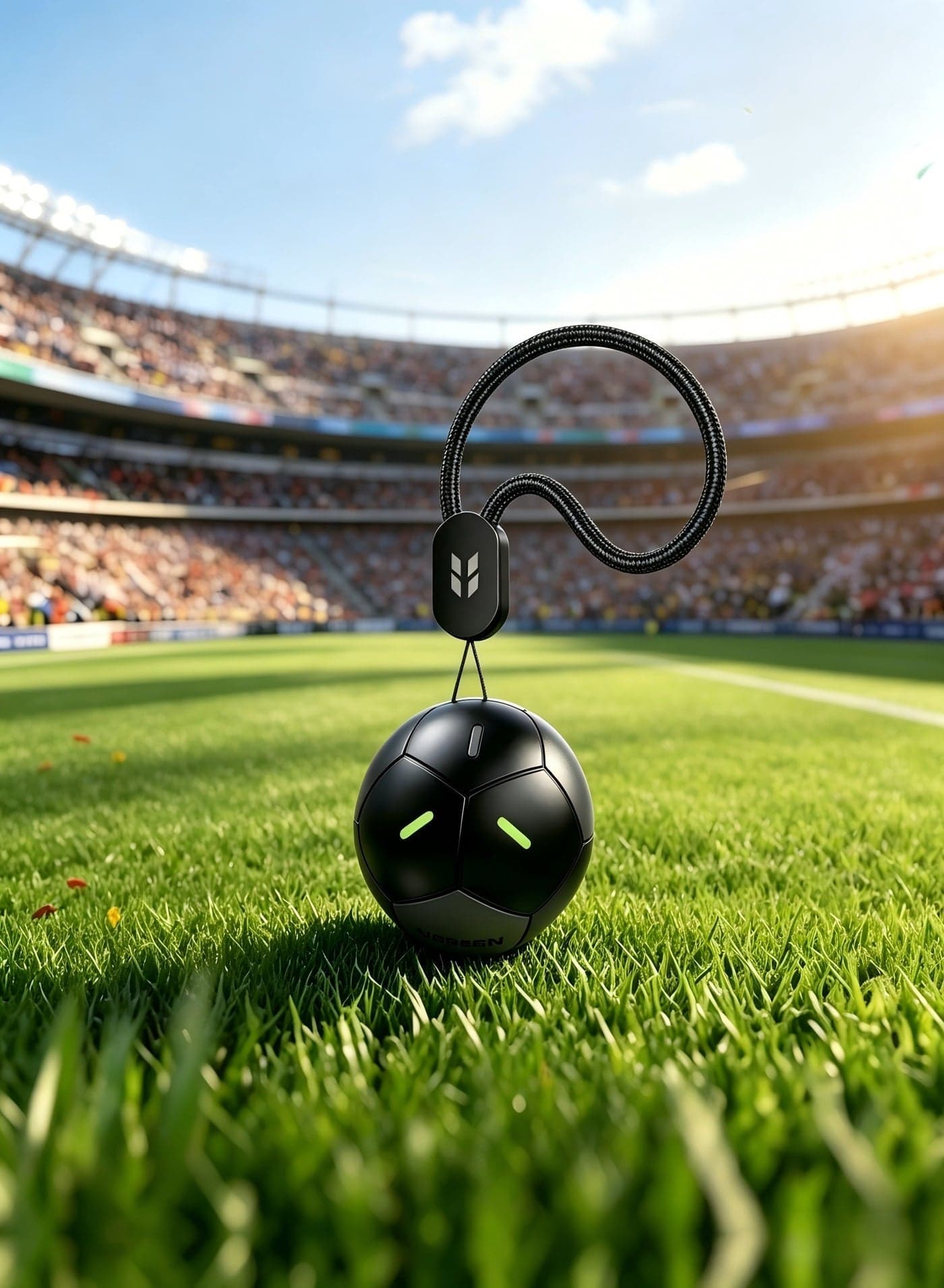 FineTrack2 Airtag Tracker Football Design (iOS Only), Apple Tag Works with Apple Find My, Long Battery Life, Glow in the Dark, Smart Tag 110dB Alarm IP68 for Wallet, Backpack, Luggage, Travel, Outdoor 2026 FIFA Black