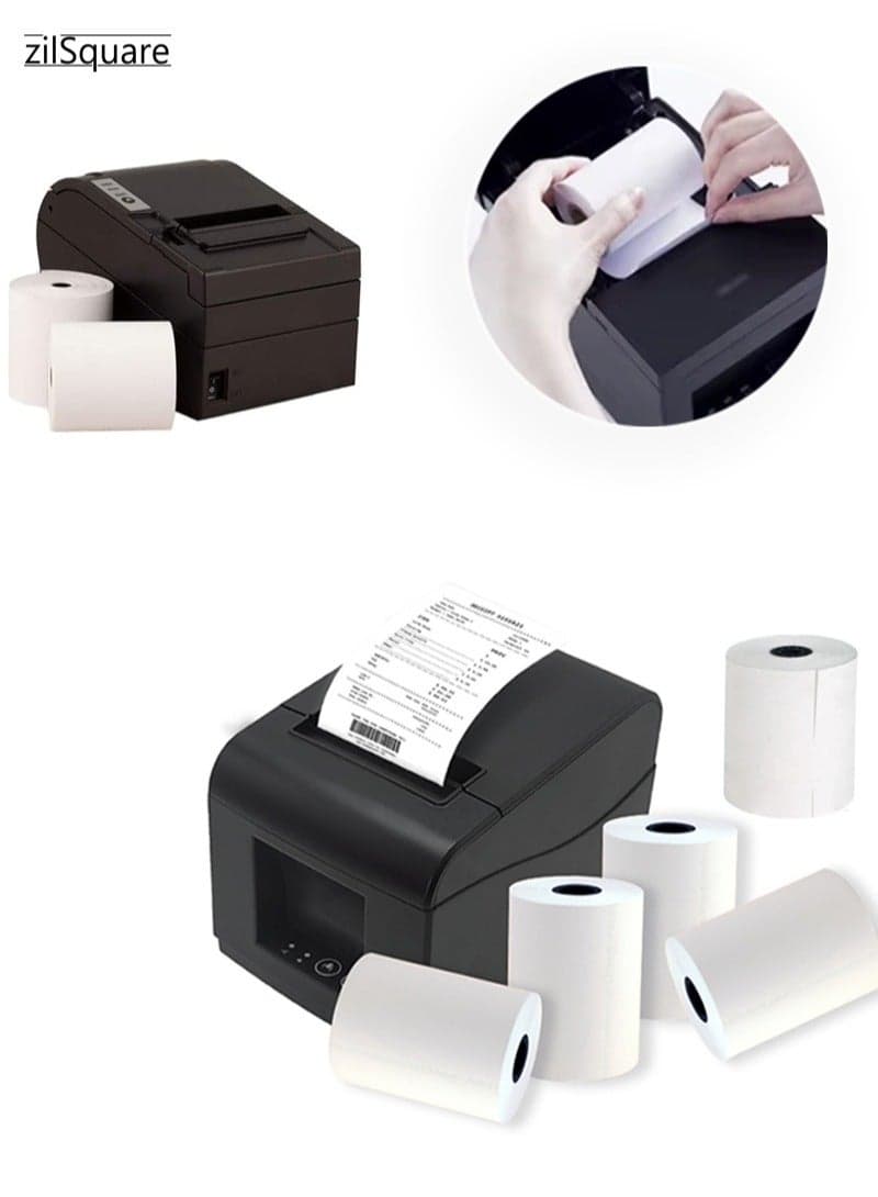 Premium Thermal Paper Roll 80mm x 80mm Pack (5rolls) – High Sensitivity POS Receipt Paper Rolls for Billing Machines, Cash Registers & Receipt Printers BPA-Free, Non-Fading, Smooth Printing Thermal Till Roll for Supermarket, Restaurant, Retail & Office Use Xprinter, Epson, Bixolon Compatible