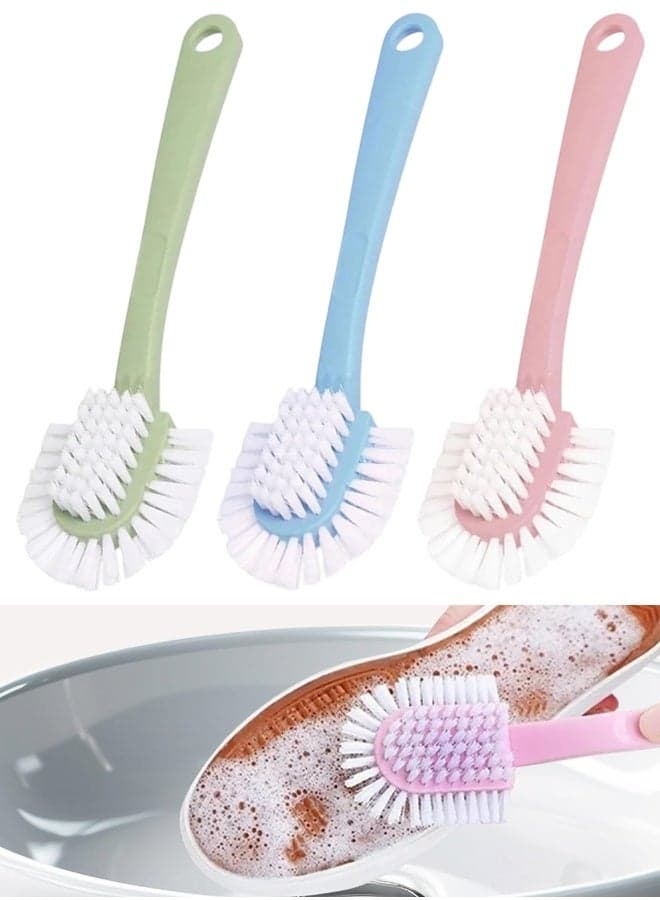 3 Pack Multicolor Double Sided Scrub Brush Shoe Sneaker Cleaning Brush for Home Daily Shoe Care