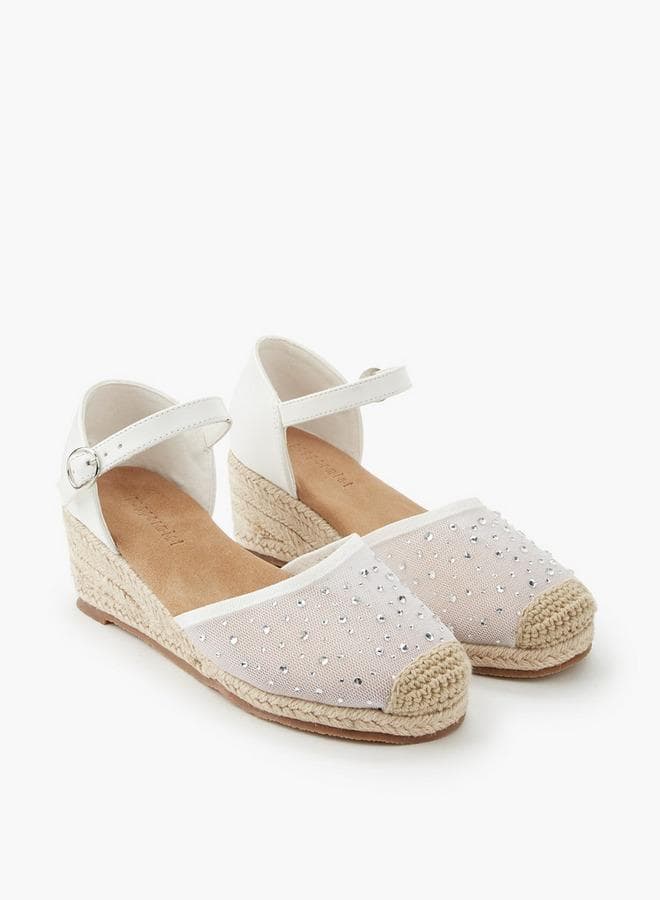 Girls Wedge Heel Espadrille Sandals