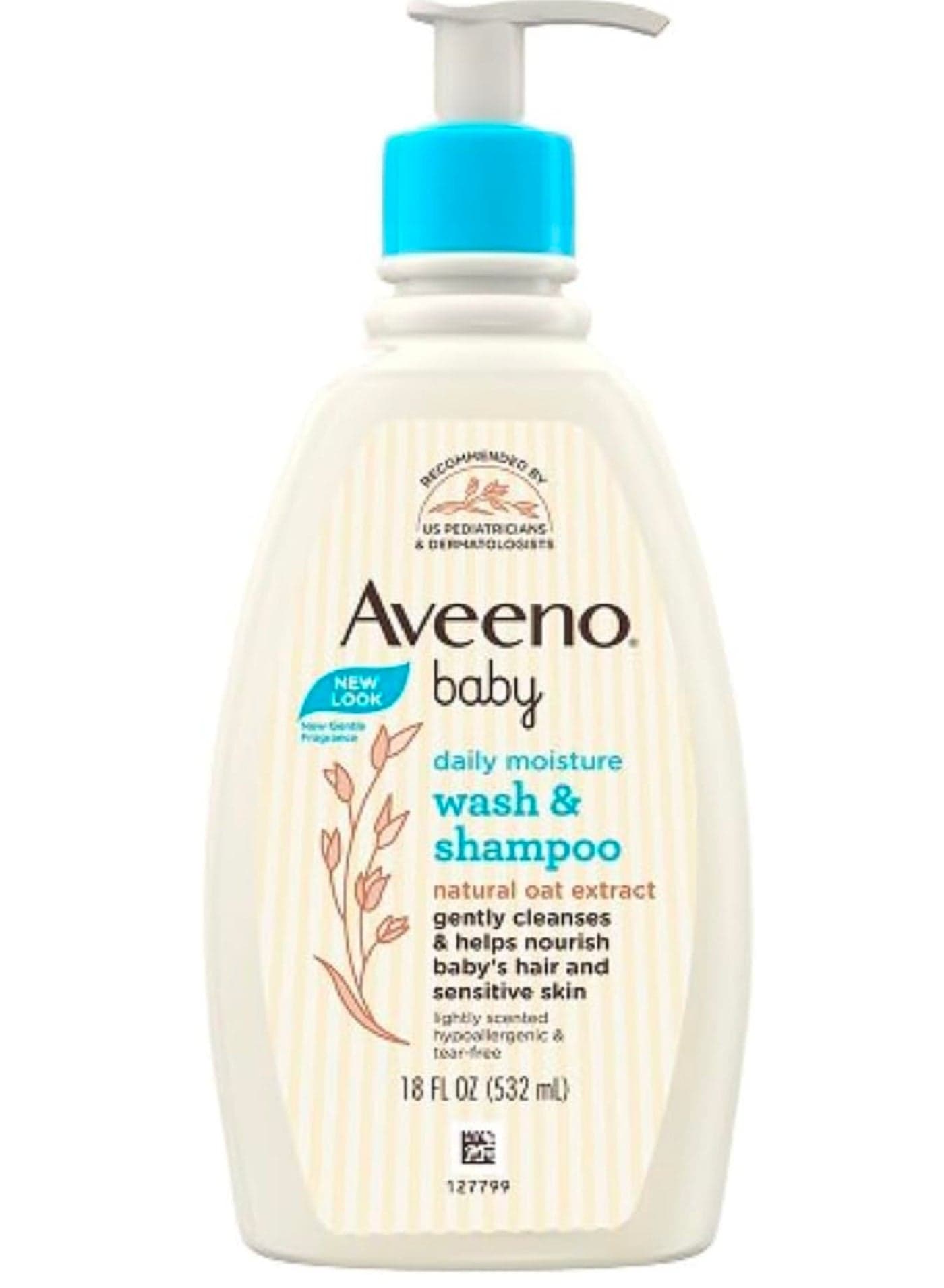 Aveeno baby Gentle Wash And Shampoo With Natural Oat Extract- 18 fl oz (532 ml)