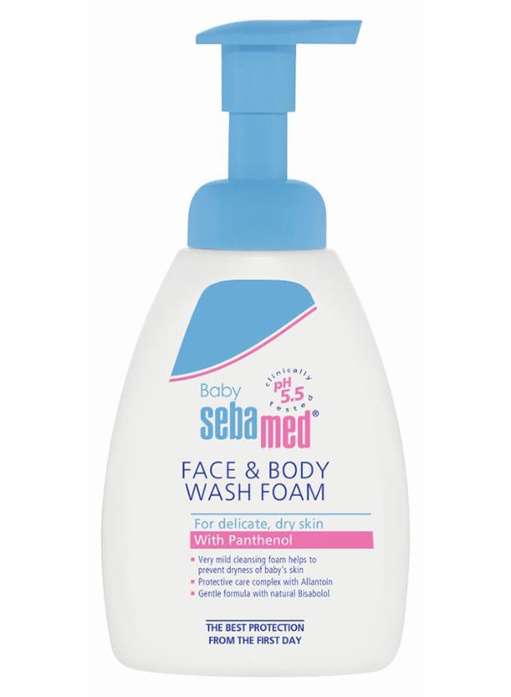 Face And Body Wash Foam With Panthenol For Baby Delicate And Dry Skin, 400ml