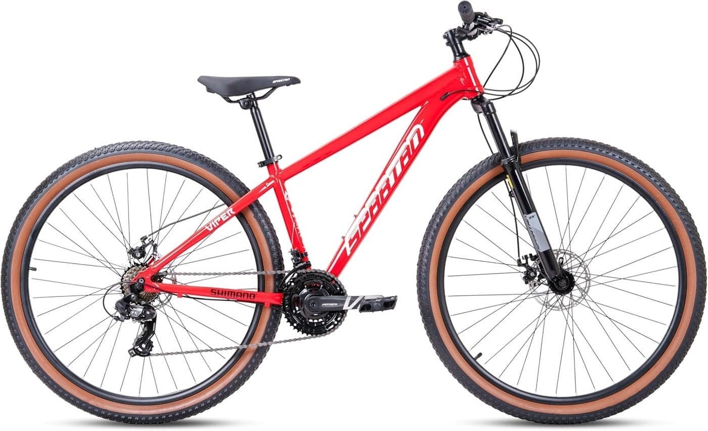 29-Inch Viper Hardtail Mountain Bike | 29-Ich Wheel Size | 21-Speed Shimano Drivetrain, Suspension Fork, Alloy Disc Brakes & 29x2.125_icnh Wanda Tires For Smooth, Confident All-Terrain Riding | Red