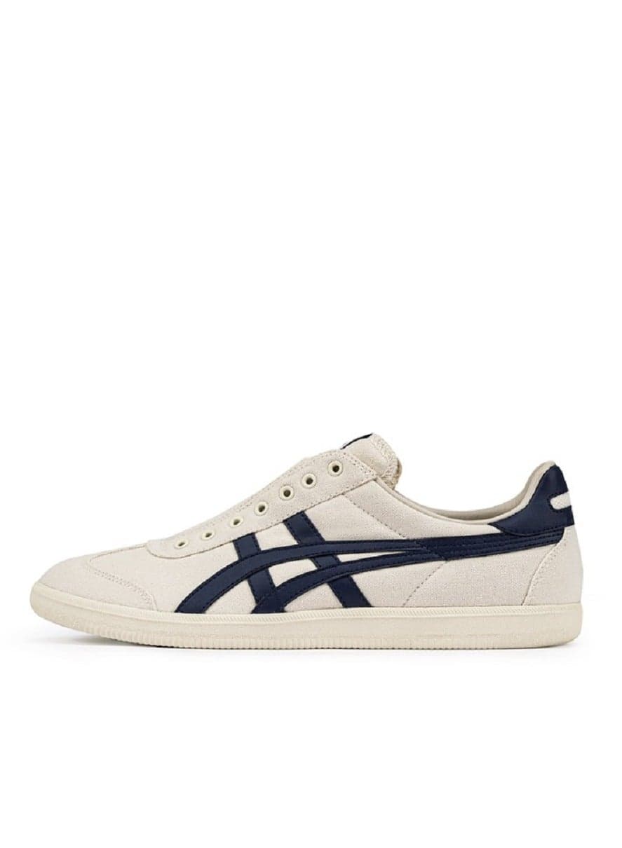 Tokuten Slip-on Casual Colorblock Sneakers Beige/Navy Blue