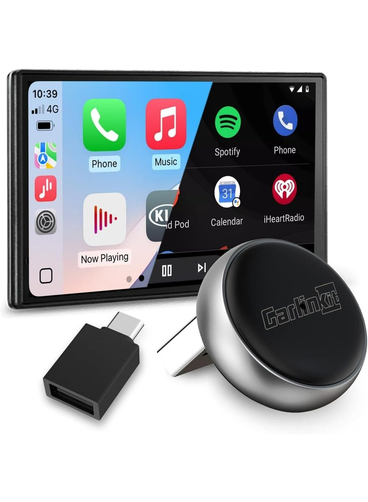 Carlinkit Wireless CarPlay & Android Auto Adapter - Mini Ultra 3 Convert OEM Wired to Wireless Dongle for iPhone & Android 11+, USB-A/Type-C Plug & Play, Fast Connection, Online Upgrade(New Generation Black)