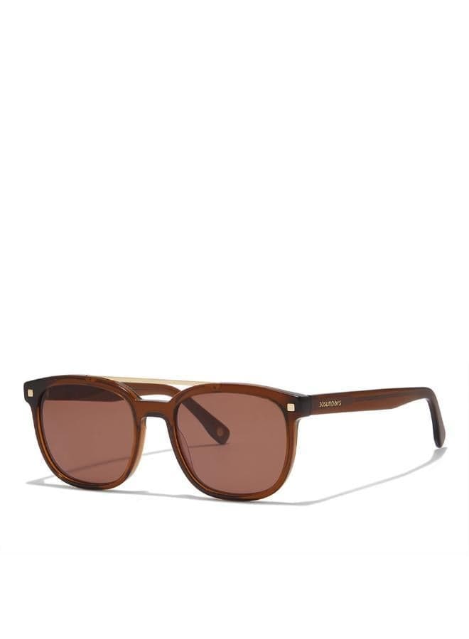 30Sundays M.V.P.,Men Sunglasses, Aviator Sunglasses, UV Protection: UV400 (Brown,Brown)