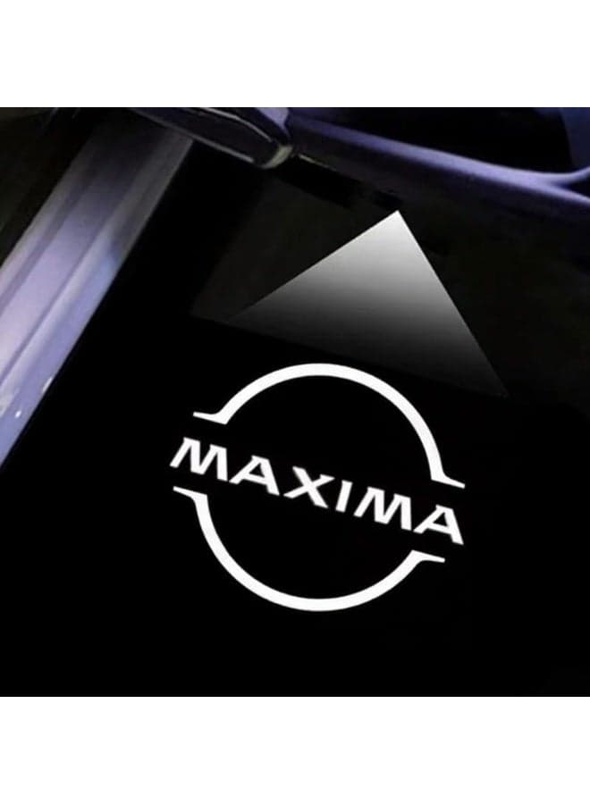 LED Car Door Light For MAXIMA HD Courtesy Welcome Laser Logo Projector Lamp for NISSAN MAXIMA Plug & Play Installation | High Definition 4K Projection | Car Door Ghost Shadow Light No-Fade Glass Lens