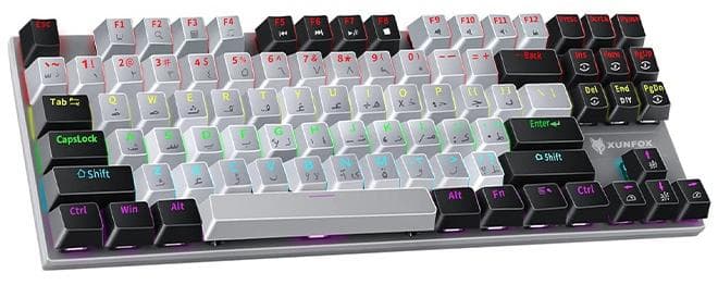 Mechanical Keyboard,Gaming Keyboard,Wired E-sport Waterproof 87 Keys Keyboard For Windows/MacOS/Android And PC Gamers