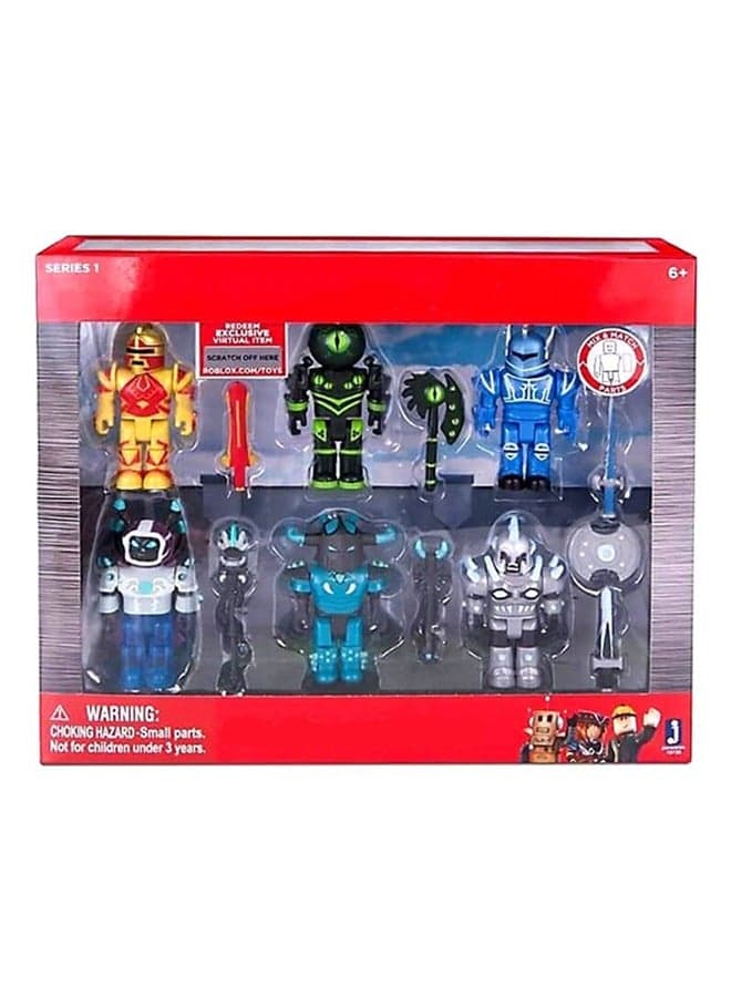 6-Piece Champions Set,Children's Toy Doll Set, Figurine Models, Building Blocks