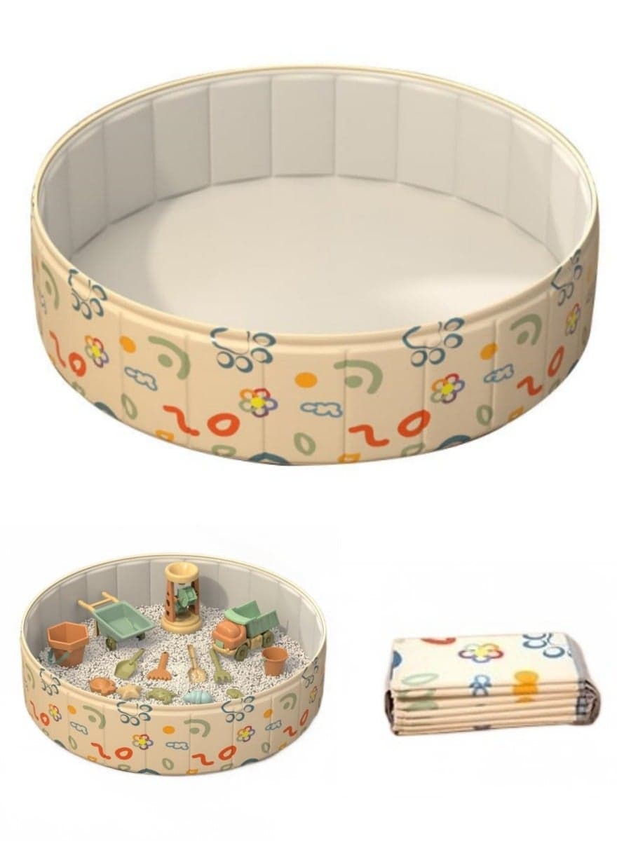 Kids Ball Pit 40 inch Foldable Play Ball Pool Portable Sandbox Summer Indoors Outdoors Activity Center